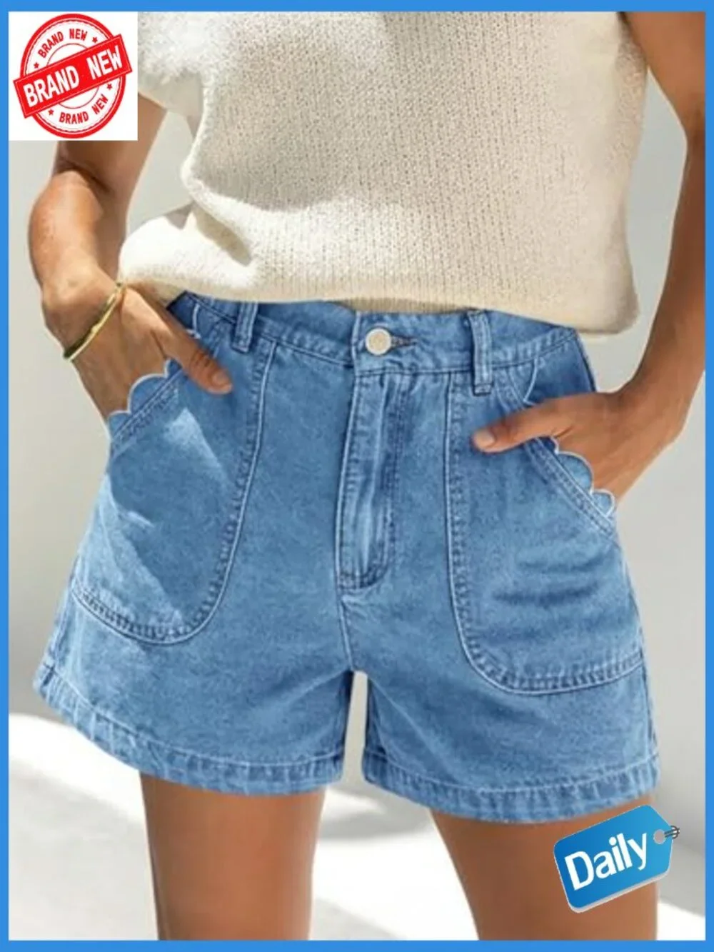Baggy High Waisted Jean Shorts Wide Leg Jorts Vintage Denim Shorts
